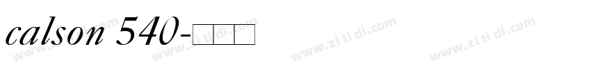 calson 540字体转换